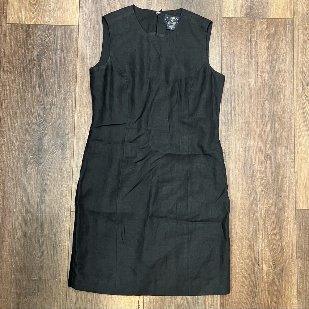 Chelsea Campbell Black Sleeveless Linen Dress Size 6P